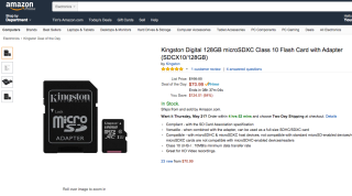 Deal:  Kingston 128GB MicroSD Card Just $70 Today at Amazon, Others 70% Off