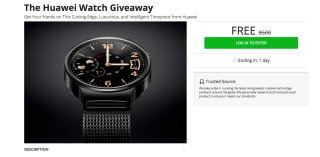 Reminder: One More Day to Enter for Chance to Win Huawei Watch