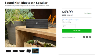Deal: Sound Kick Bluetooth Speaker for $50, Down From $100