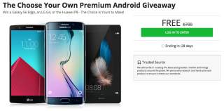 Giveaway:  You Choose Which Phone to Win – Galaxy S6 Edge, LG G4, or Huawei P8