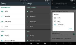Android M Feature:  Settings Now Have Dark, Light, and Automatic Themes