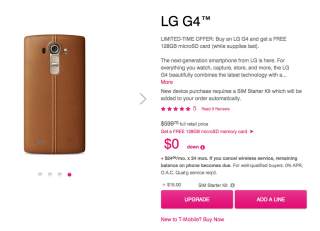 LG G4 Now Available Online From T-Mobile