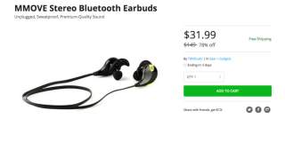 Deal: MMOVE Stereo Bluetooth Earbuds for $32, Down From $150