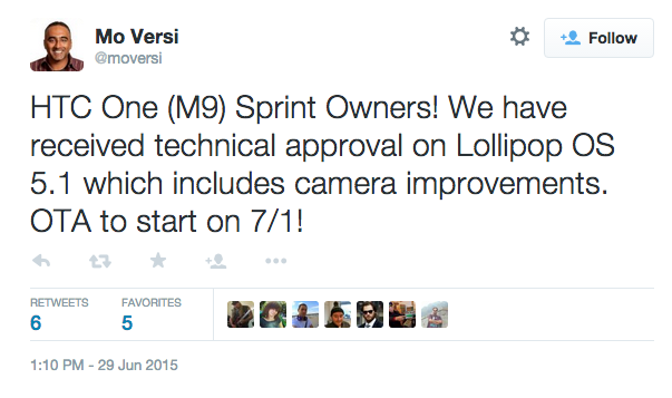 Mo_Versi_on_Twitter___HTC_One__M9__Sprint_Owners__We_have_received_technical_approval_on_Lollipop_OS_5_1_which_includes_camera_improvements__OTA_to_start_on_7_1__