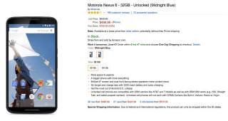 Deal:  Nexus 6 Drops to $499 at Best Buy and Amazon Too