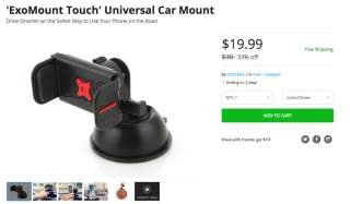Deal: ExoMount Touch Universal Car Mount for $20, Free Shipping
