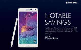 Deal:  Buy a Galaxy Note 4 at Full Retail, Get $200 Rebate From Samsung