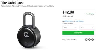 Deal: QuickLock Smart Padlock Drops to $49