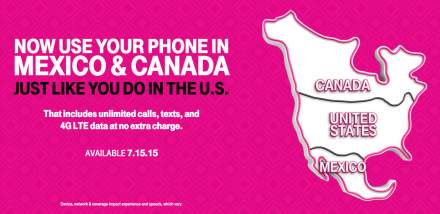 T-Mobile Uncarrier Amped 2:  Talk, Text, and 4G LTE in Canada and Mexico at No Extra Cost