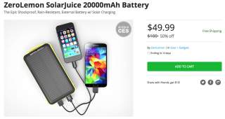 Deal:  ZeroLemon 20,000mAh SolarJuice Battery Pack is Back and Just $49