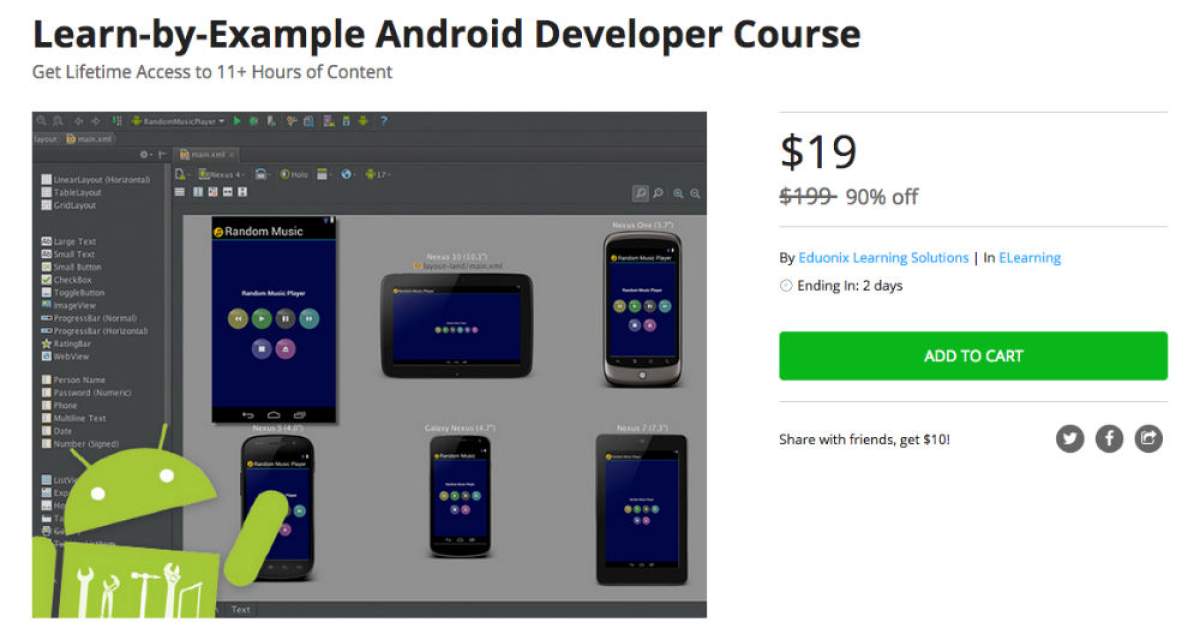 Deal: Purchase the "Learn-by-Example" Android Developer Course for $19