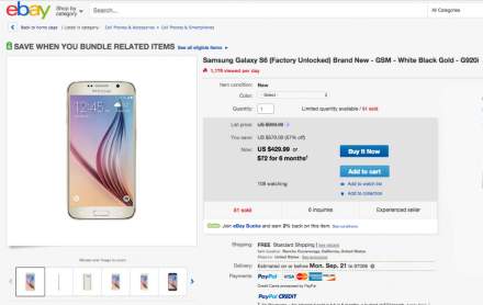 Deal: New Unlocked Galaxy S6 (G920i) for Just $429.99