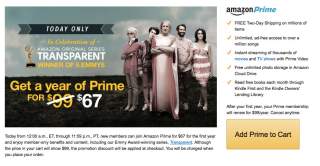 DEAL: Amazon Prime Drops to $67 for 1-Day Only