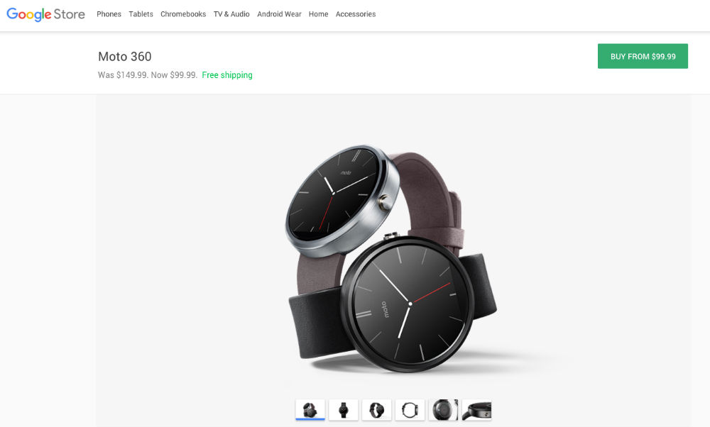 Deal: Google Selling the Moto 360 (1st Gen) at Just $99.99
