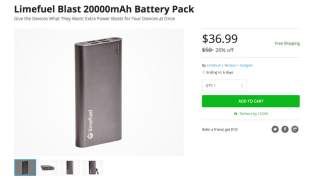 Deal: Juice Up Your Tech With a Limefuel Blast 20000mAh Battery Pack for $37