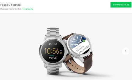 Fossil Q Founder Android Wear Watch Can Now be Purchased on the Google Store