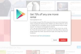 Google Play’s 75% Off Any Movie Rental is Back