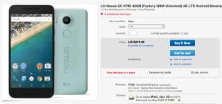 DEAL:  Nexus 5X 32GB for $379 at eBay ($20 Off)