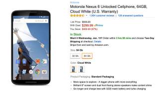 DEAL:  Just $249 for Nexus 6 32GB, $299 for 64GB
