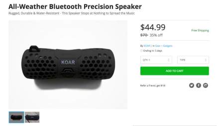 Deal: All-Weather Bluetooth Precision Speaker for $45, Free Shipping