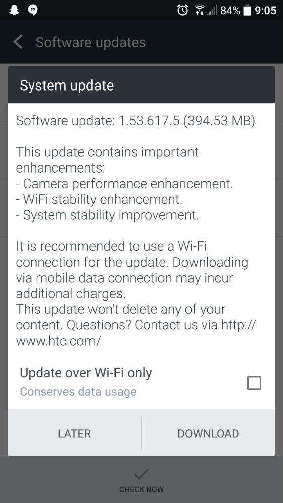 HTC 10 Update