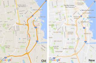 Google Maps Updated With Improved Typography, Areas of Interest