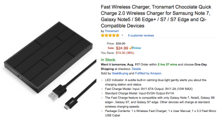 DEAL: Get a Tronsmart Fast Wireless Charger for $19 With This Coupon Code