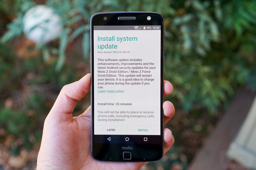 Moto Z DROID Finally Getting First Update With July's Security Patch