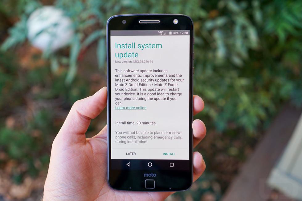 moto z droid update