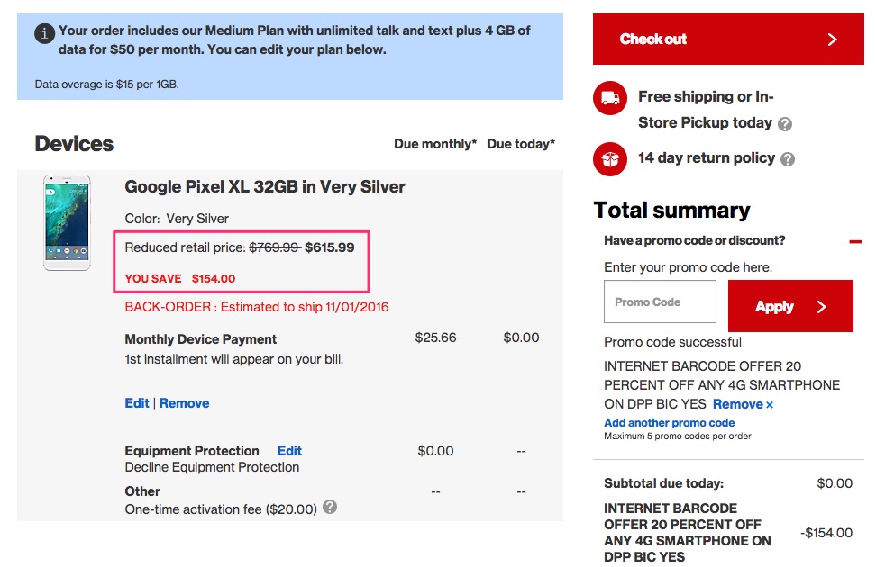 Verizon Rebate Promo Code