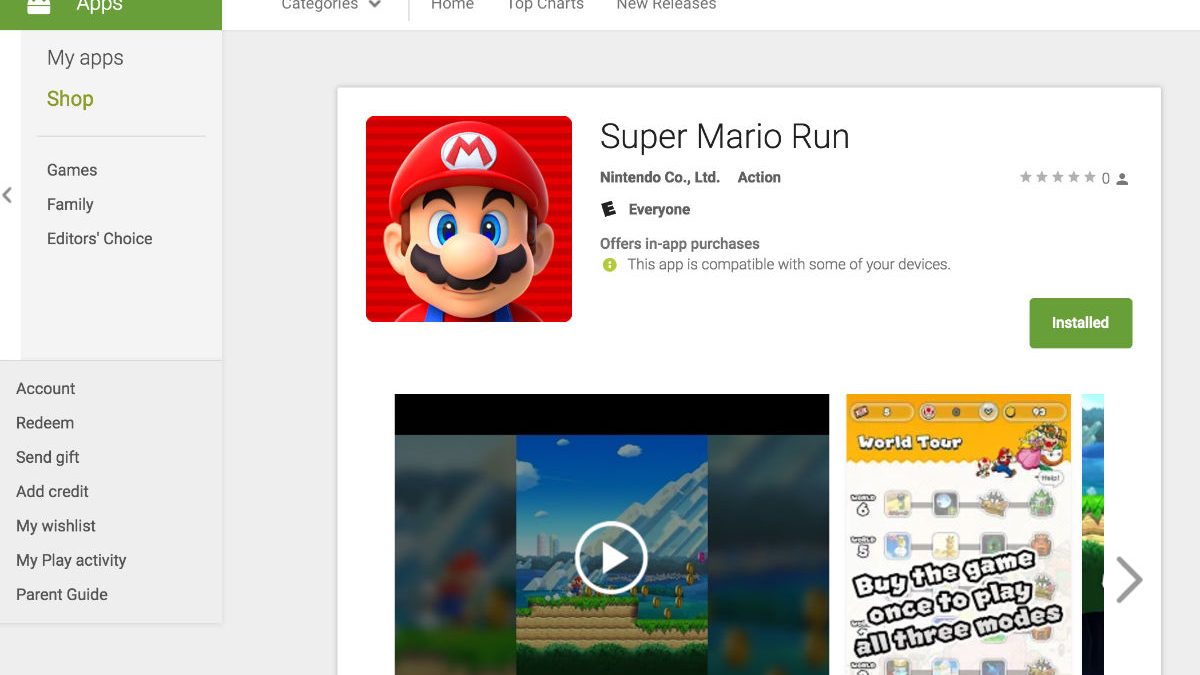 SUPER MARIO RUN Ad Appears In Google Play Store — GameTyrant