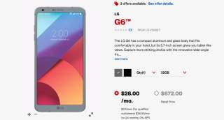 LG G6 Launched at Verizon Today, and You Can Still Get a Free TV With Purchase