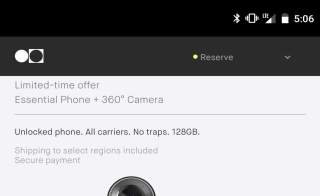 This Screenshot Shows Just How Thick the Status Bar on the Essential Phone Is