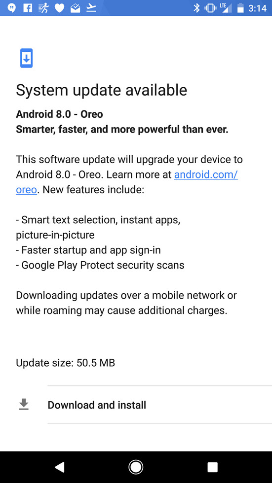 download android oreo update