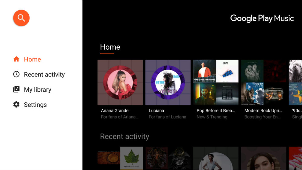 google play music for android tv