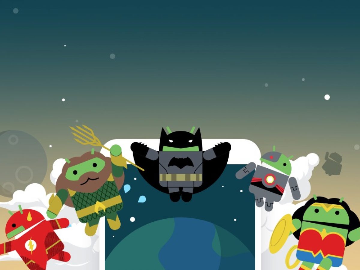 Here are a Couple of Free Android-Themed Justice League Wallpapers