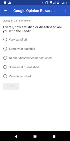 google feed survey