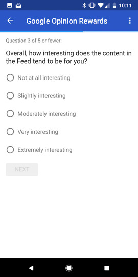 google feed survey