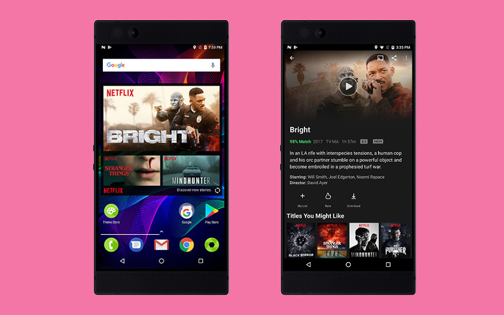 razer phone netflix hdr