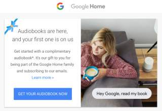 Google Home Owners are Getting a Free Audiobook