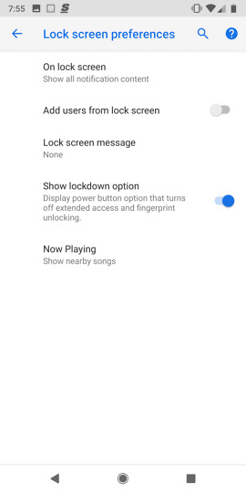 android p lockdown