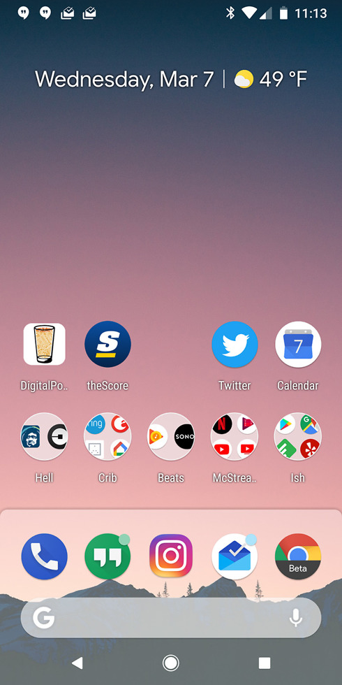 android p pixel launcher