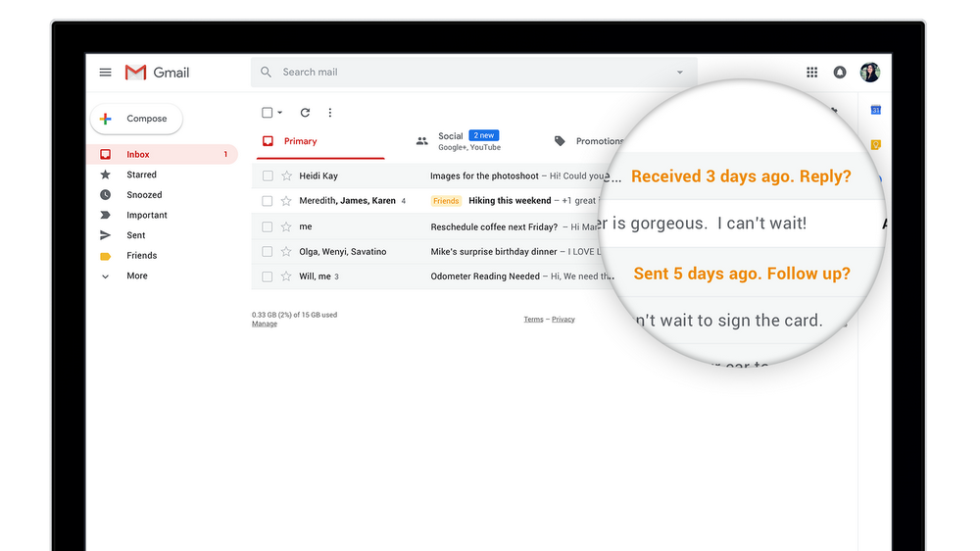 Nudge from Gmail