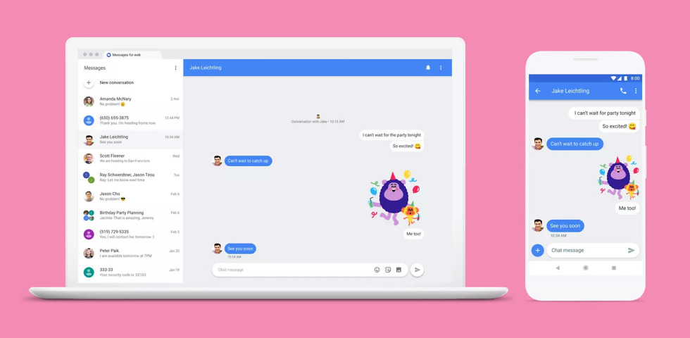 android messages web