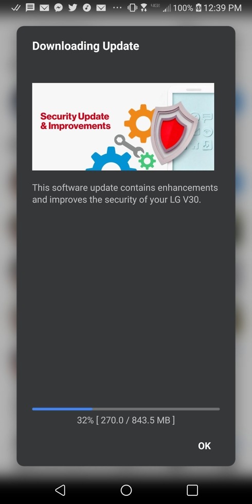 verizon lg v30 thinq update