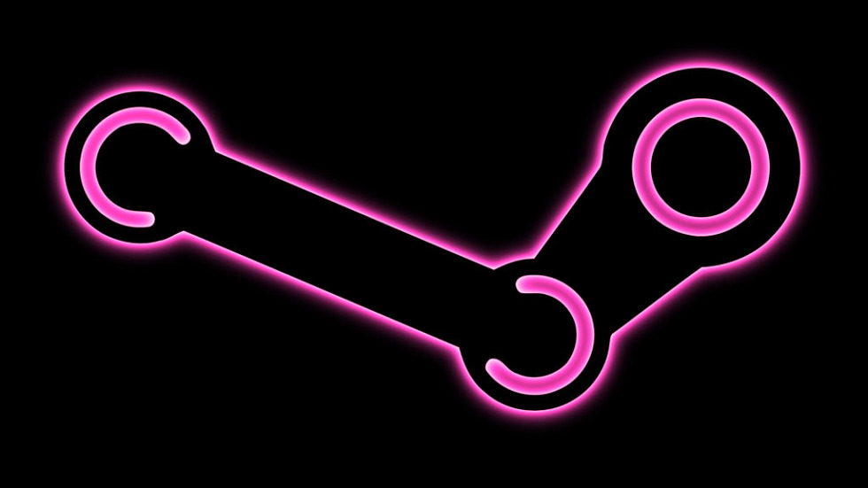 Steam Logo in Pink