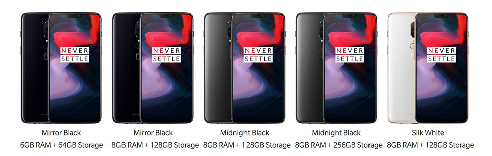 oneplus 6 storage options