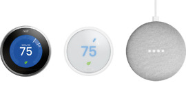 nest thermostat, free home mini deal