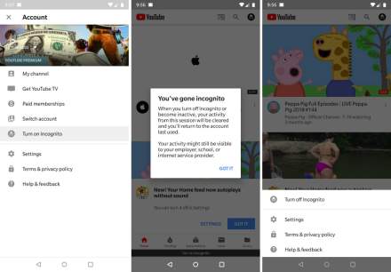 YouTube for Android Gets Incognito Mode