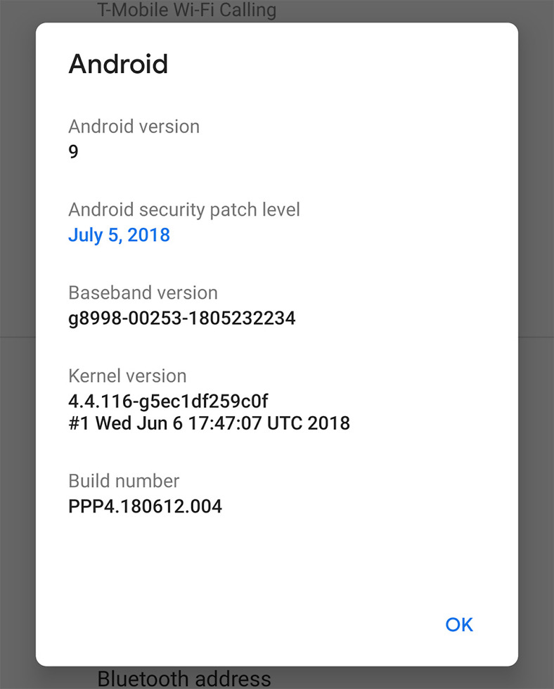 android p dp 4 software info